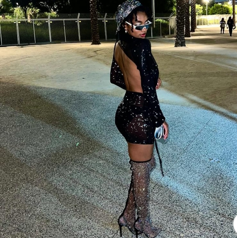 Cape Robin Linden jeweled knee high boot